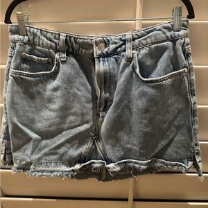 PAIGE Denim Mini Skirt with Frayed Hem. 30 inch waist! cute for summer.